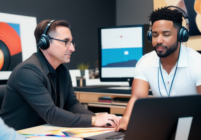 Portrait image of a project manager working with a music artist